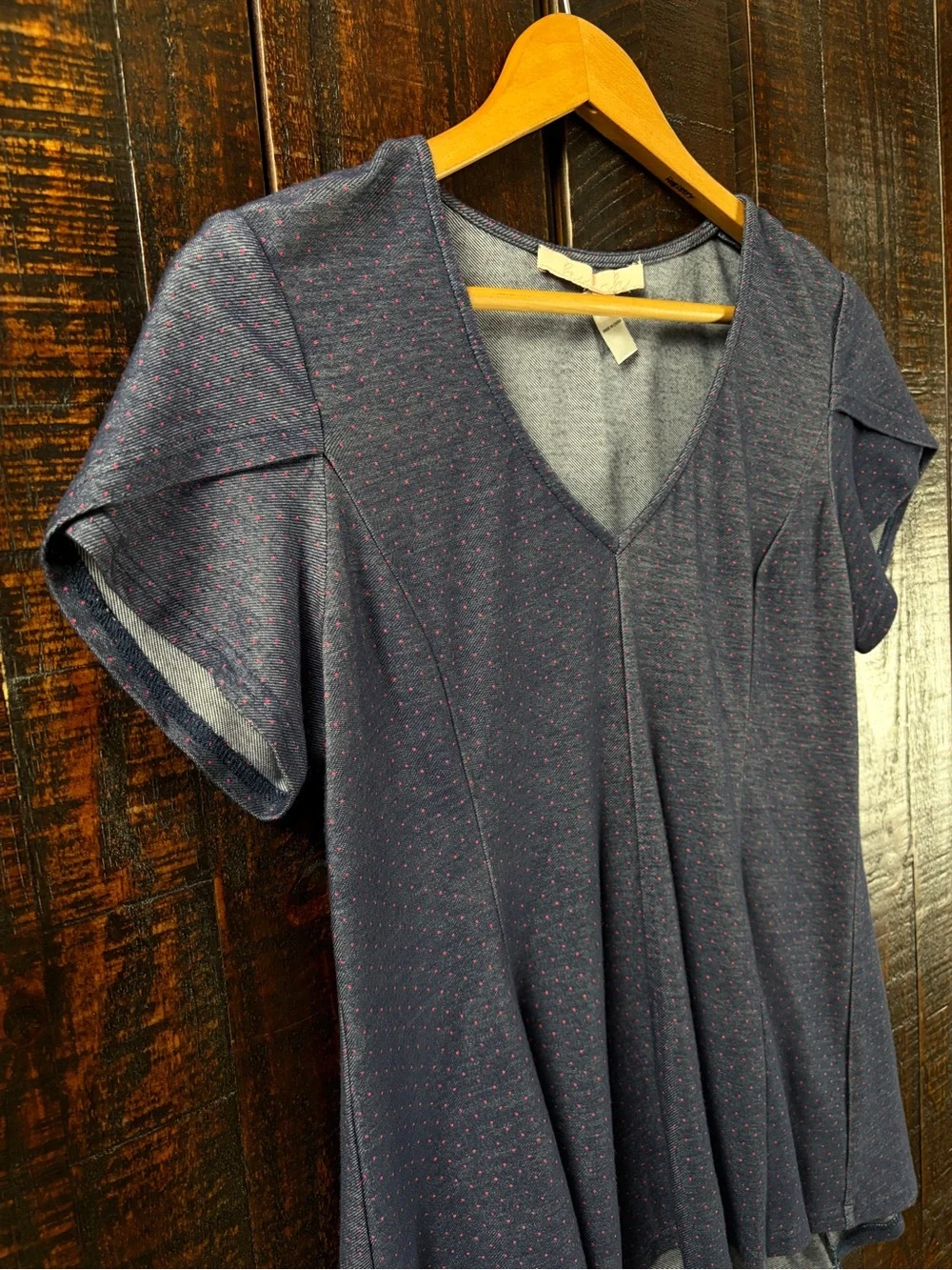 Hutch Tulip Sleeve Mini Dotted Tunic Top Small